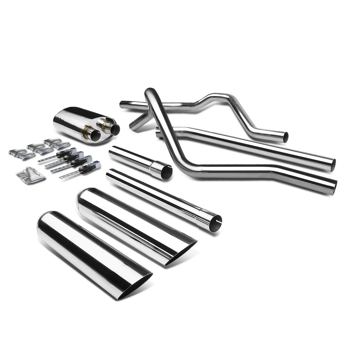 Fit 04-08 F150 4.6/5.4 V8 Dual 3.5" Slant Tip | Built Supply Co