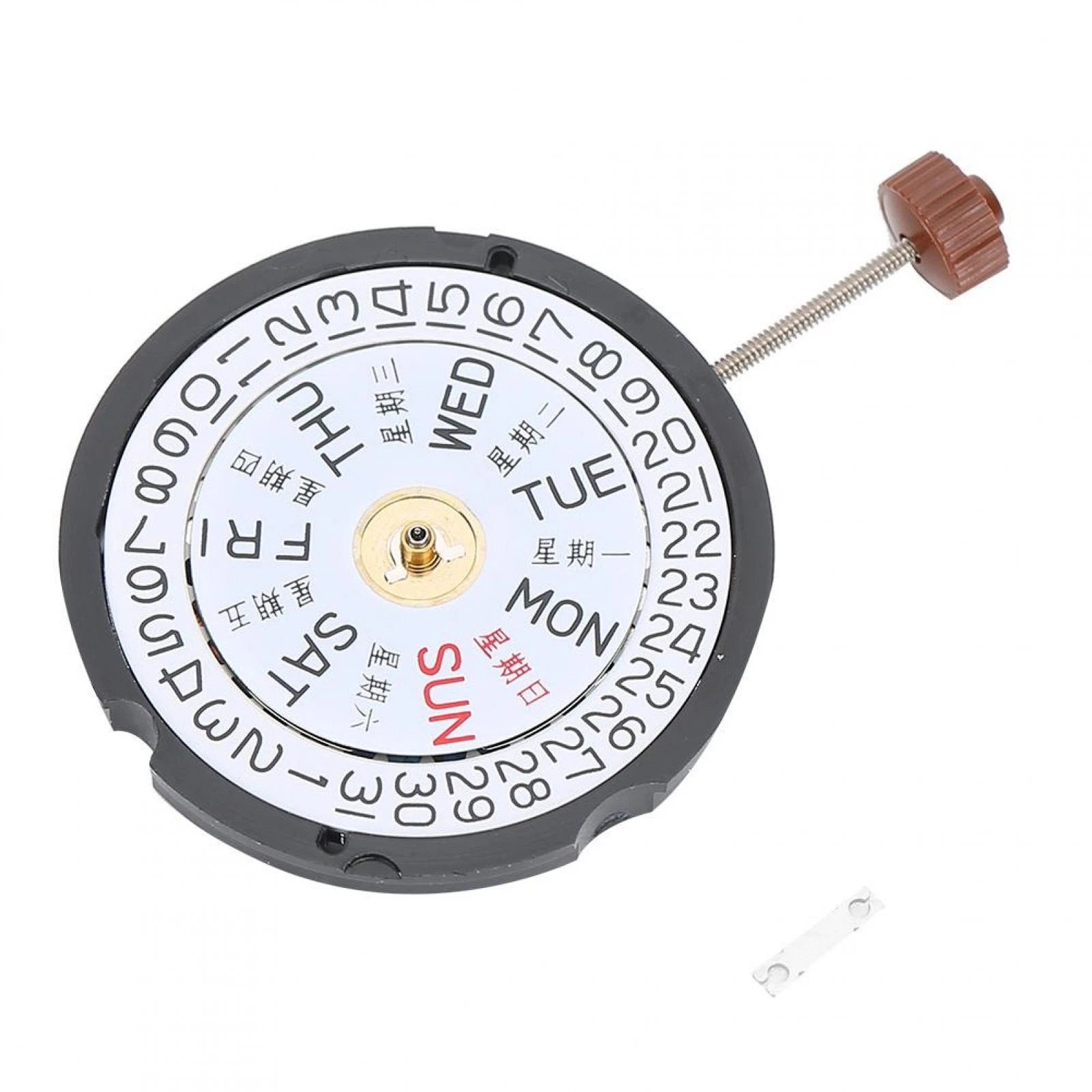 Dual Calendar @3 Quartz Movement Watch Repair Parts For Swiss Ronda
