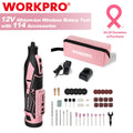 WORKPRO 12V Cordless Rotary Tool Kit 5 Variable Speeds Engraver Sander