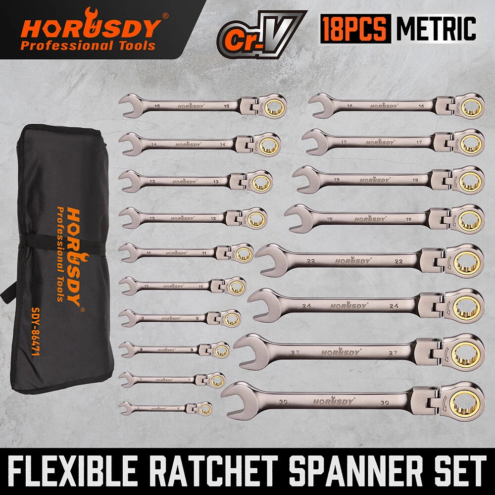 Flex Head Ratcheting Wrench Set 6 - 30 Mm | Built Supply Co