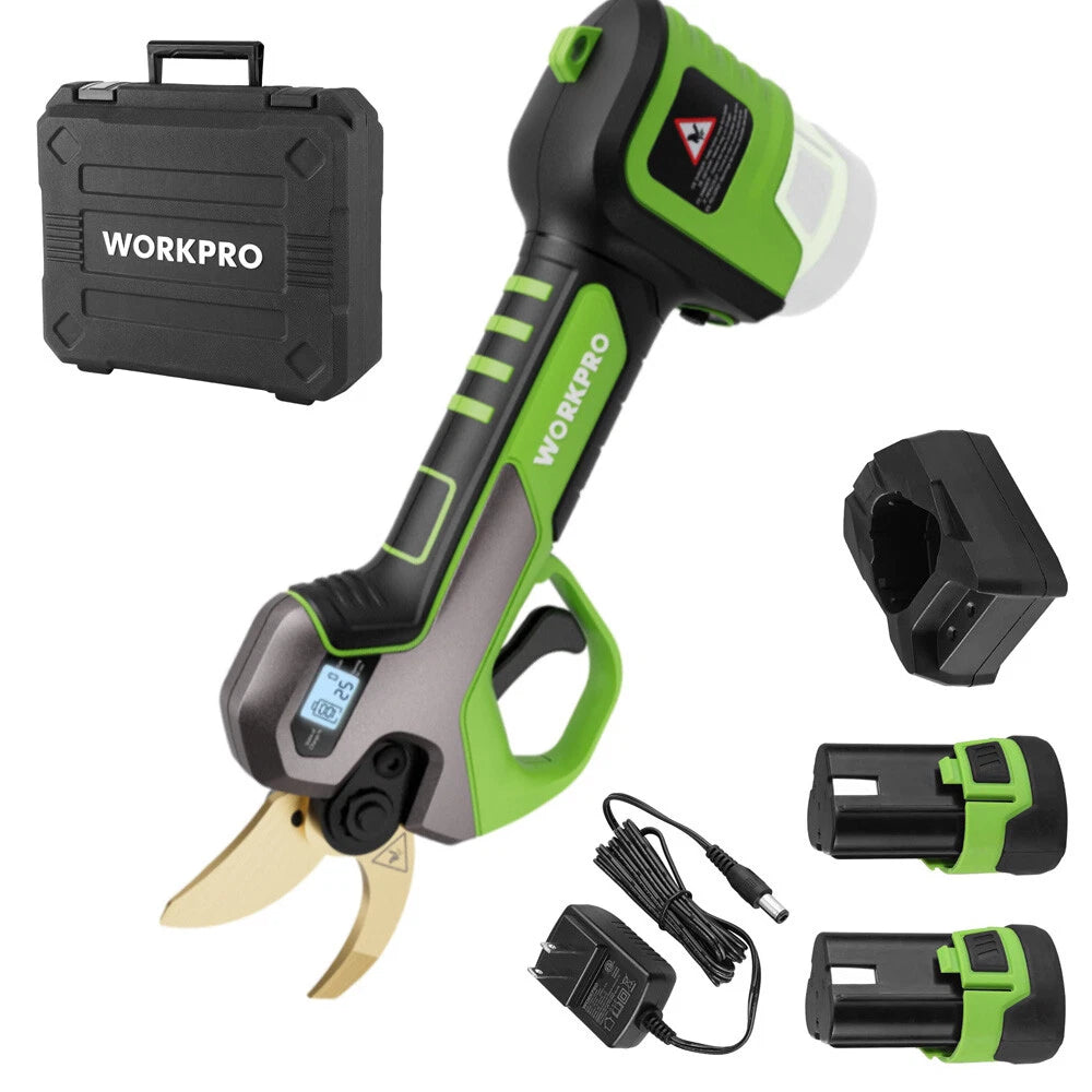 Workpro 12V Battery Powered Electric Cordless Pruning Shear Scissor