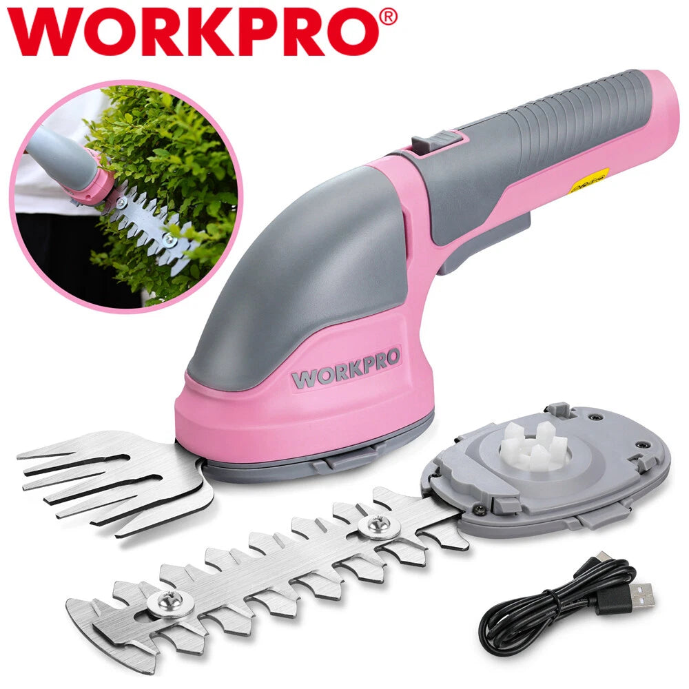 Workpro Cordless Grass Shear Shrubbery Trimmer 2 In 1 Hedge