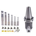 CAT40 2inch Boring Head Set With 6 Indexable Boring Bar And 6
