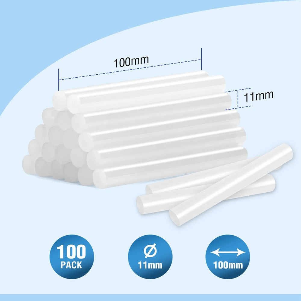 WORKPRO 100-pack 0.43x4" Full Size Hot Glue Sticks Compatible with