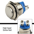 Reliable Metal Push Button Switch 16mm Vandal Proof Weatherproof Brass