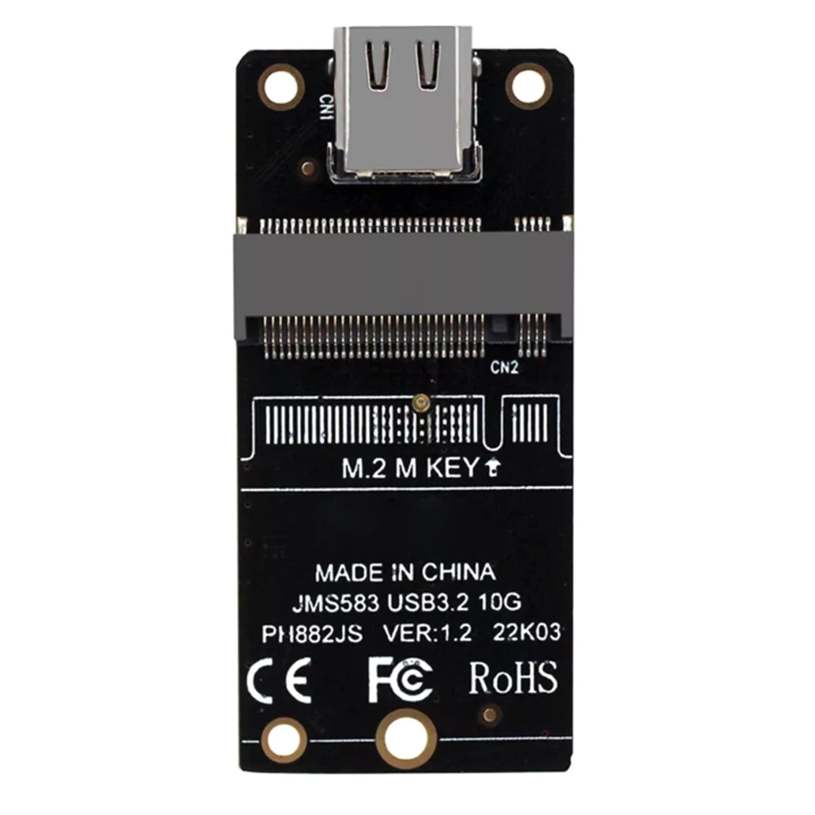 M.2 Nvme Adapter Board 10gbps Type-c Usb3.2 Gen 2 For 2230 2242 2260