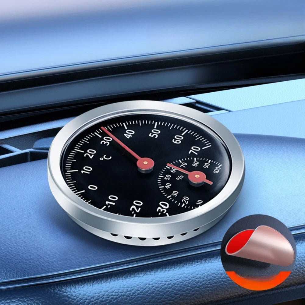 Vehicle Temperature Humidity Meter Mechanical Car Thermometer
