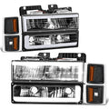Fit 94-00 Chevy C/k C-LED Drl Headlight+bump<wbr/>er | Built Supply Co