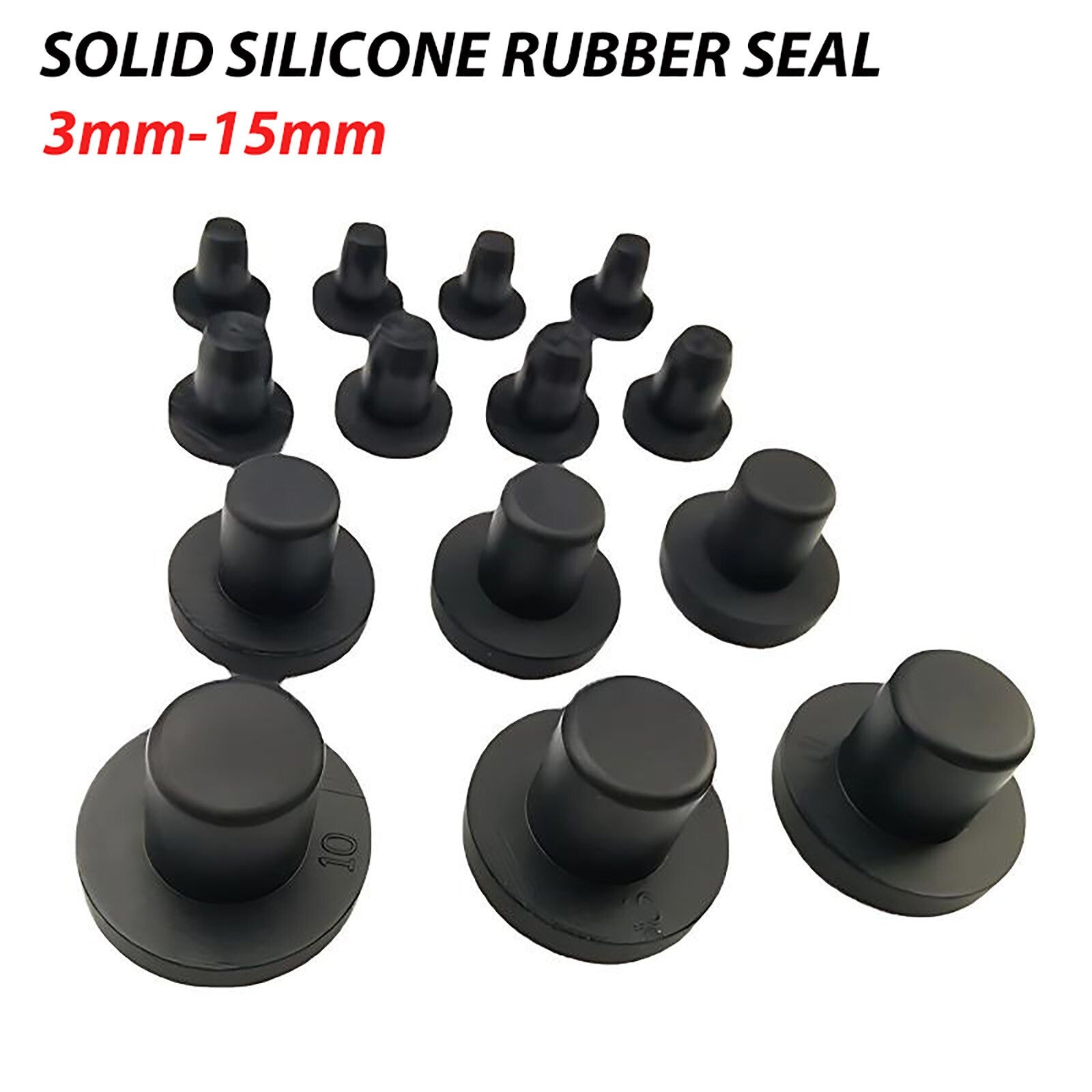 Solid Silicone Rubber Hole Plug Set