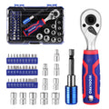 Workpro 42PC 1/4" Drive Master Socket Set Metric Qucik-Release Dual