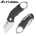 Flissa 4" Folding Pocket Knife Liner Lock Edc Knife G10 Handle Steel