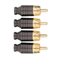 Copper Rca Plug Gold Plated Audio Video Adapter Connector