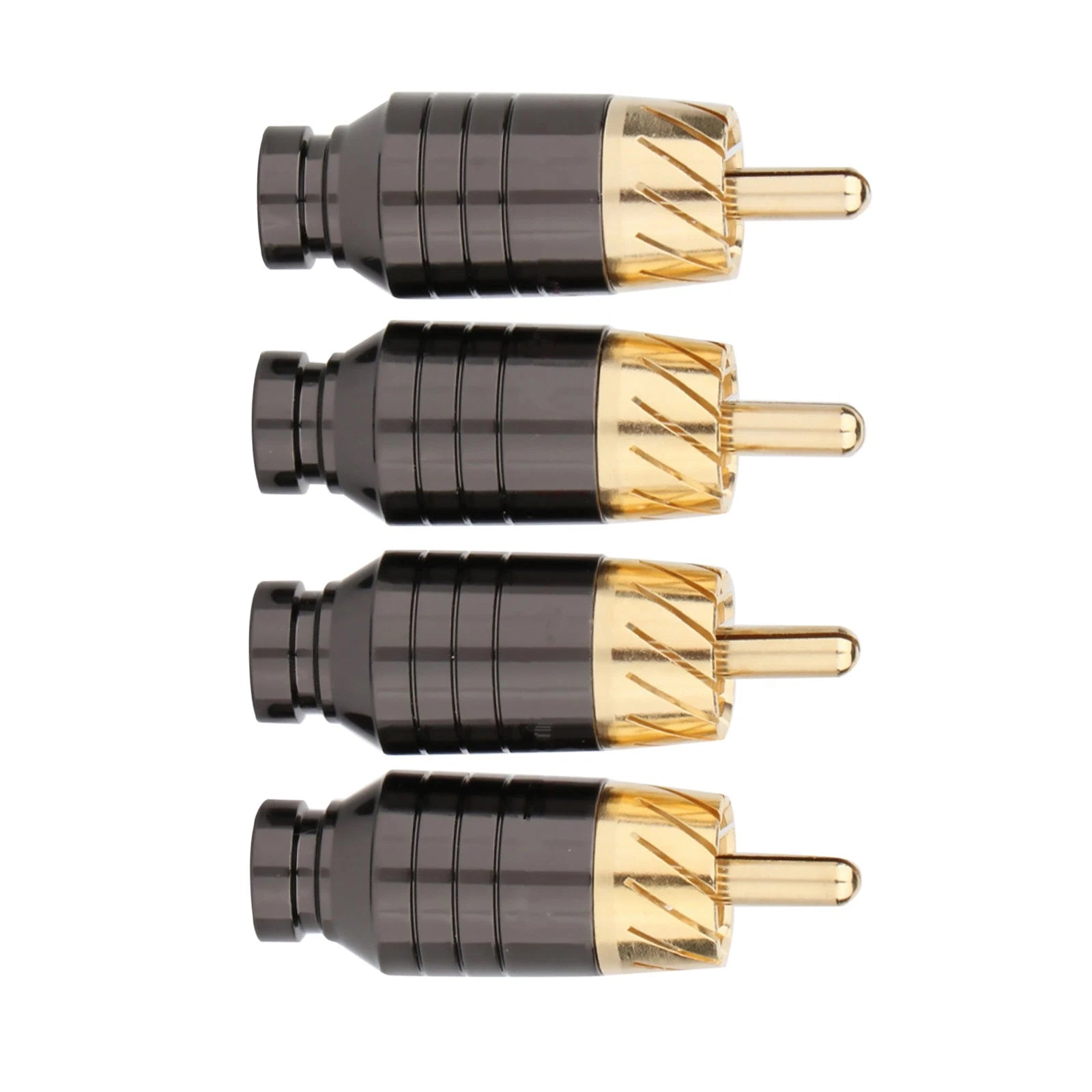 Copper Rca Plug Gold Plated Audio Video Adapter Connector