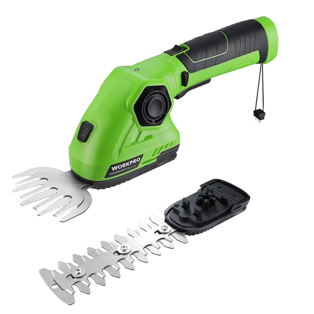 Workpro 7.2V Cordless Grass Shear Shrubbery Hedge 2-in-1 Electric