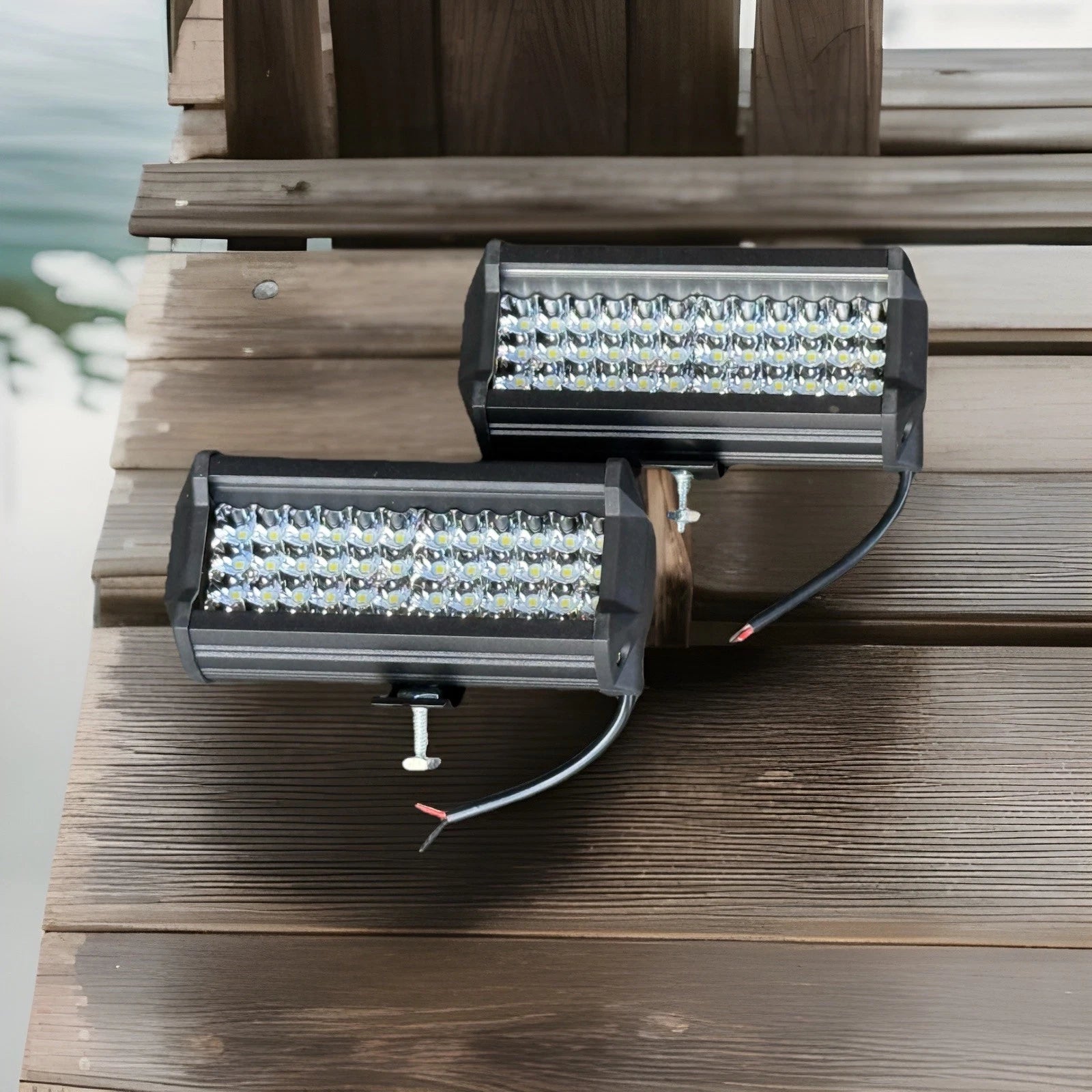 4-row 7" 144watt Led Work Light Bar Flood Offroad Driving 4wd Truck