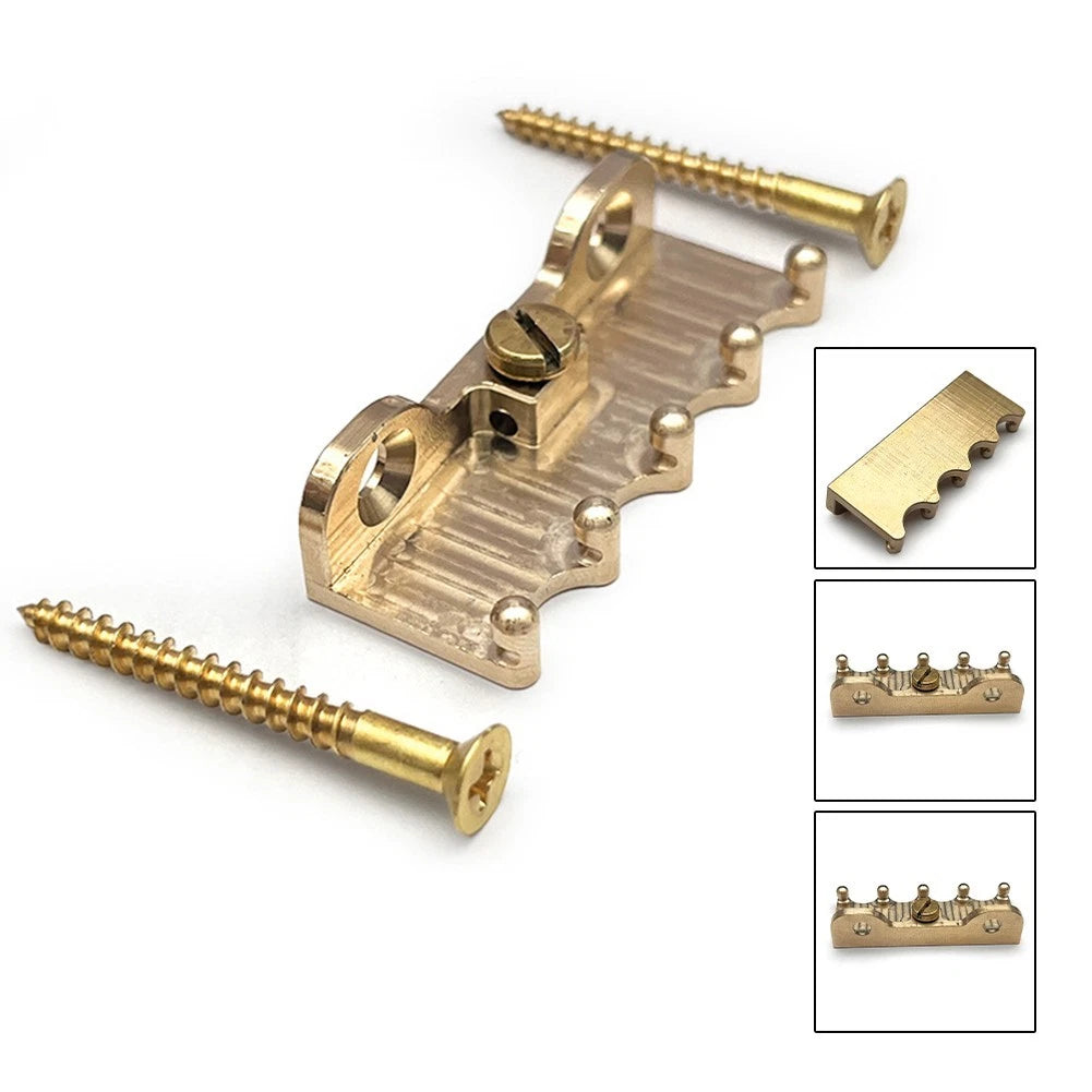 Brass Hook And Screw Set For Improved Resonance In Tremolo For Bridge