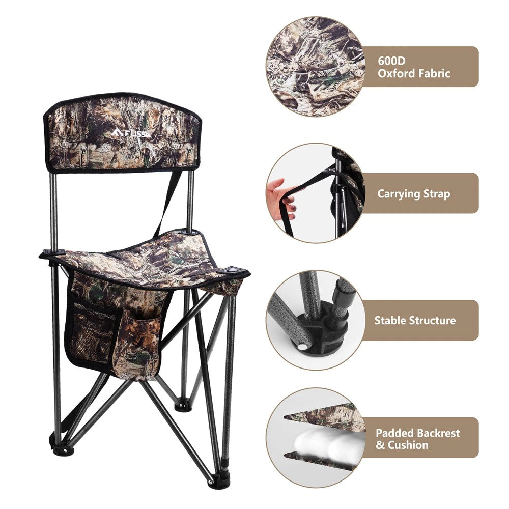 Flissa Portable Tripod Hunting Chair Foldable | Built Supply Co