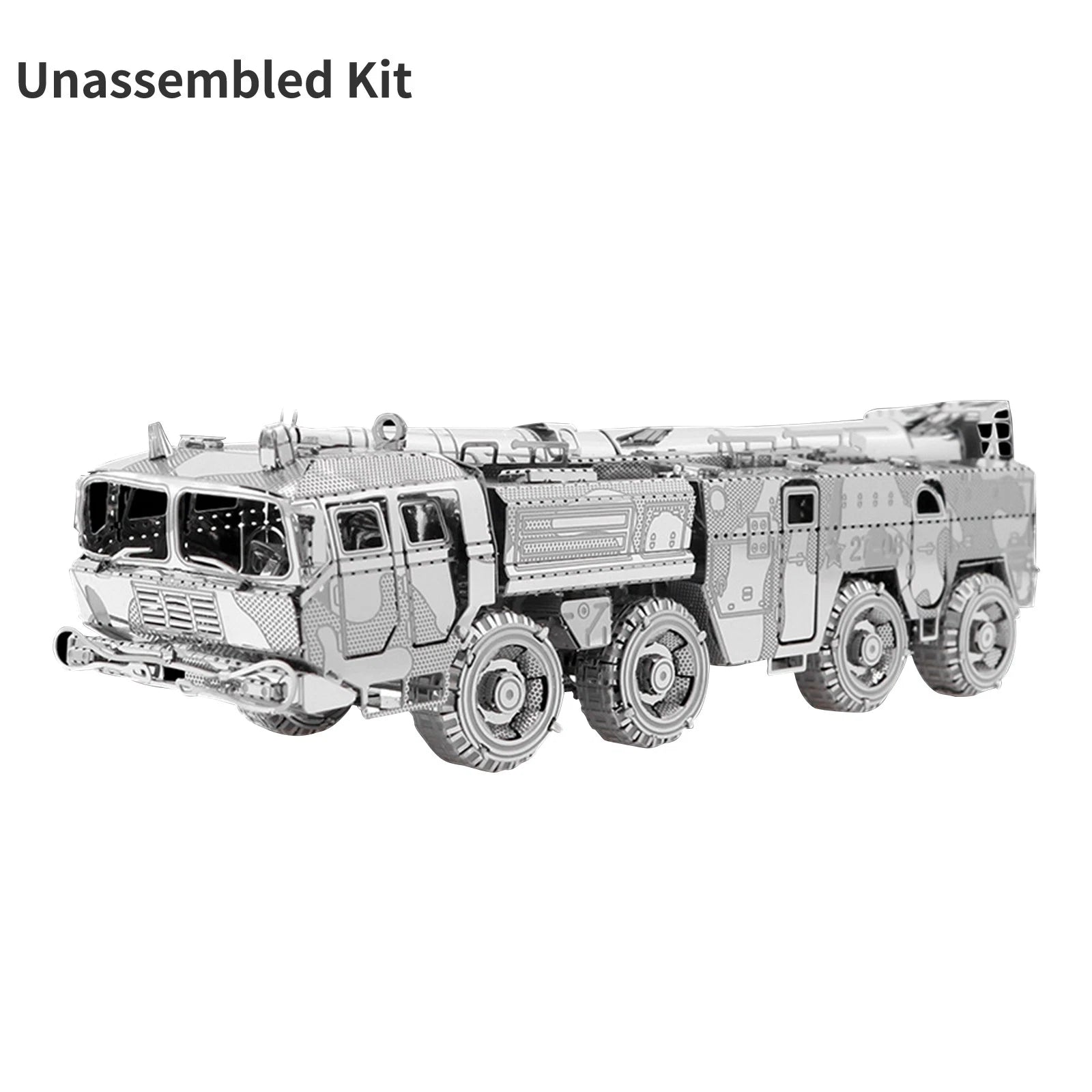 1:100 3d Metal Kits Dongfeng 11 Missile Vehicle Model Unassembled Kit