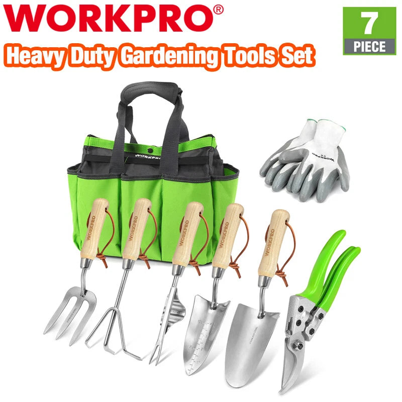Workpro 8-piece Garden Tools Set Stainless Steel Heavy Duty Gardening