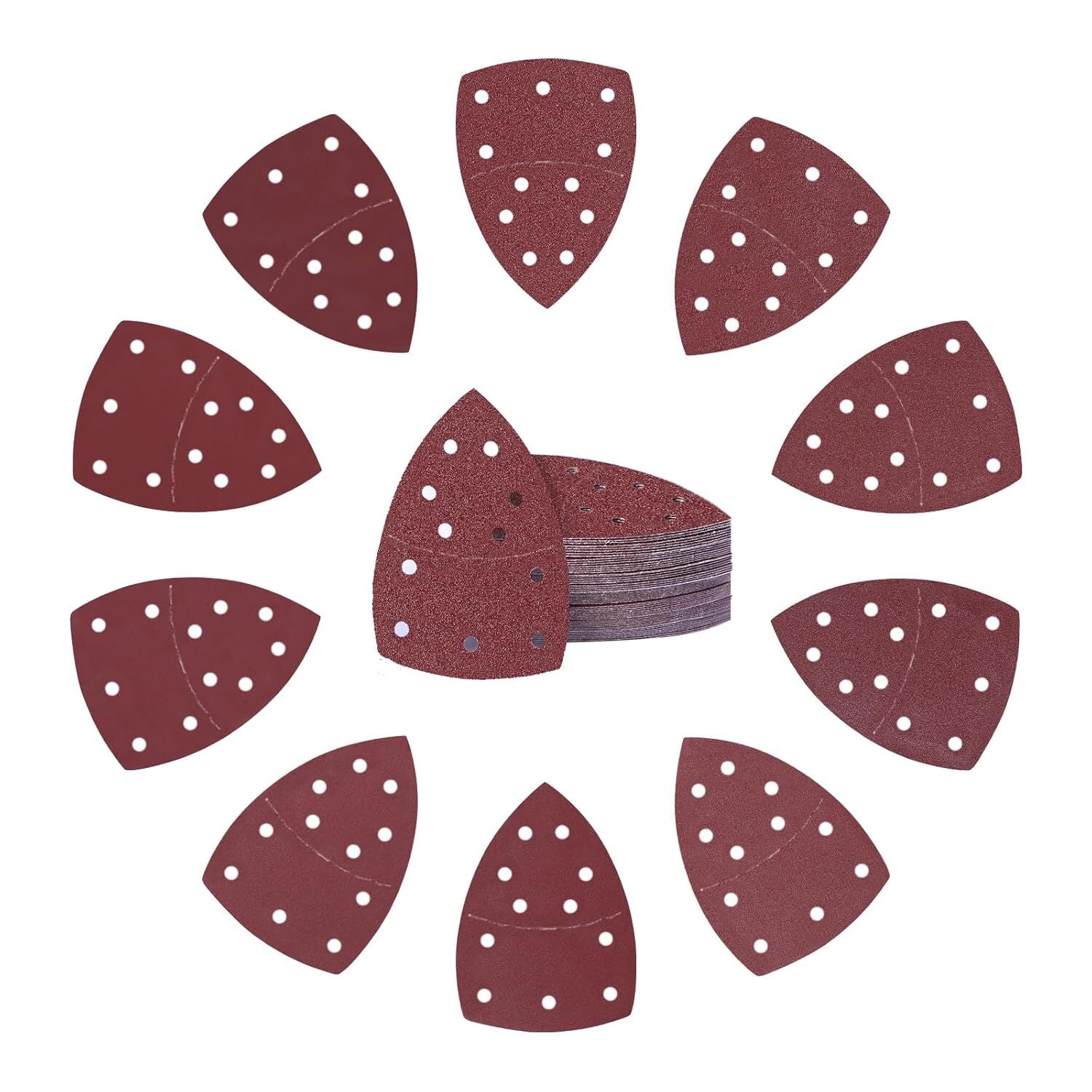 50/100 PCS Mouse Detail Sander Sandpaper 11 Holes For Mouse Sanders