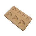 7-cavity Metal Forming Heart Shaped Wooden Dapping Block - Jewelry