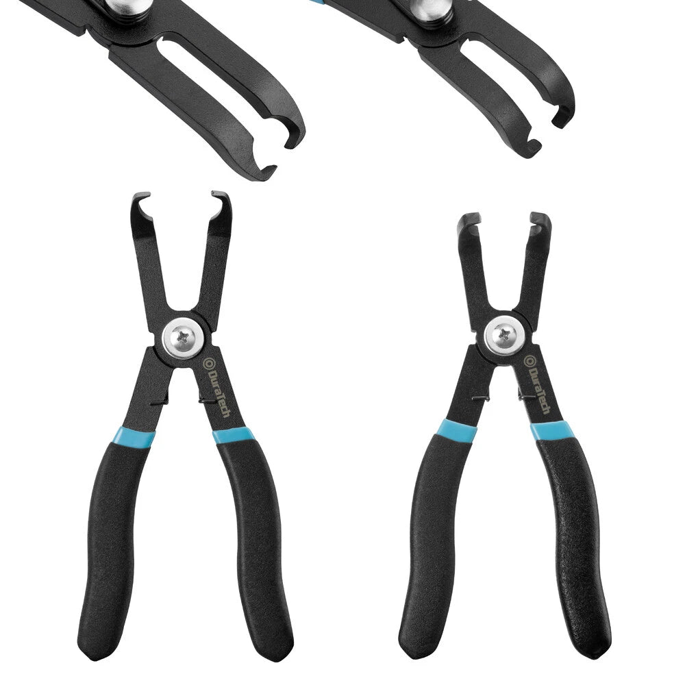 Duratech 30°&80° Push Pin Pliers Offset Jaws Spring Loaded Auto Clip