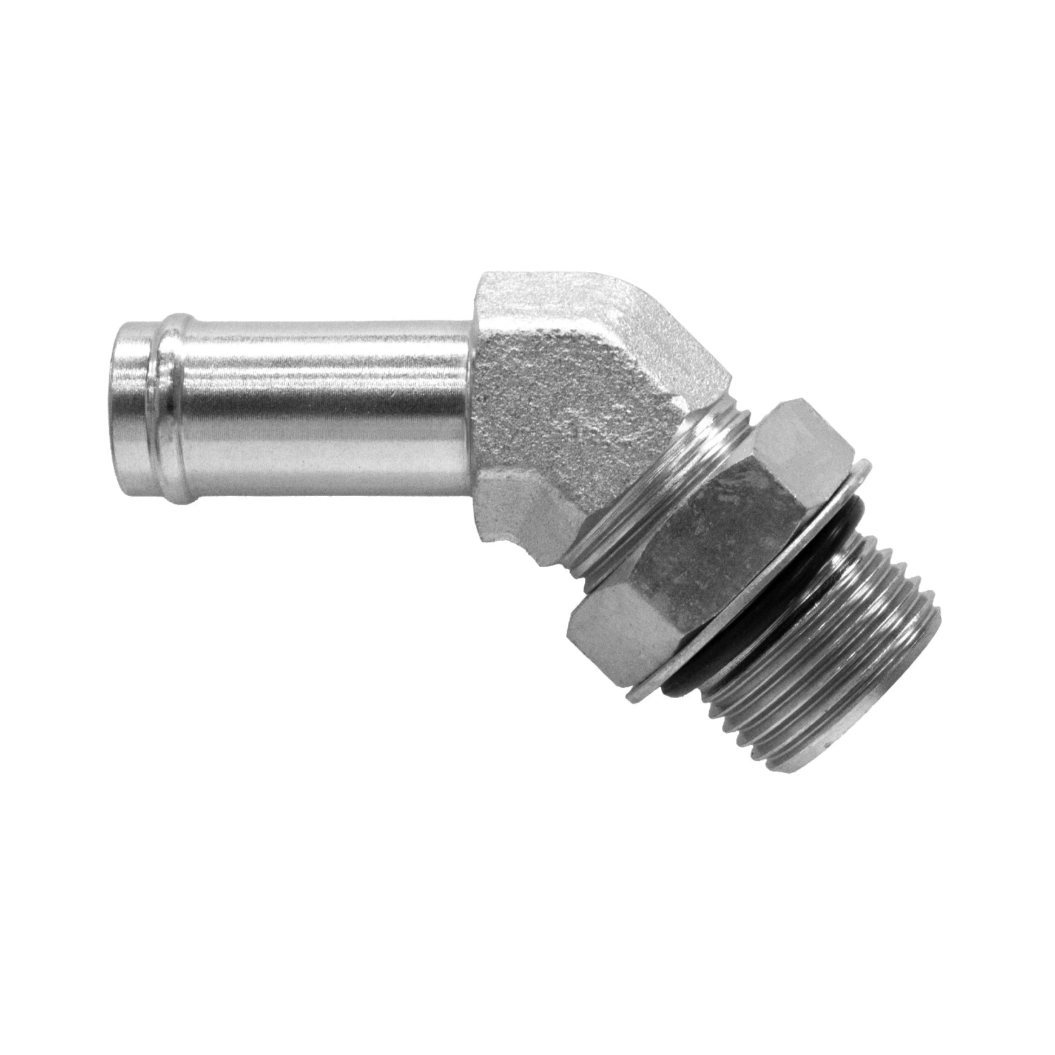 Hydraulic Fitting 1/4" Beaded Hose X 1/4" Male Boss Swivel 45