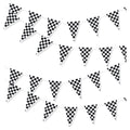 Racing Checkered Flag Banner 3 Meter Long 30 Black White Flags Party