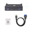 3.5 Inch Front Panel Floppy Bay 4 Ports Usb-c Usb 3.0 Hub Expansion