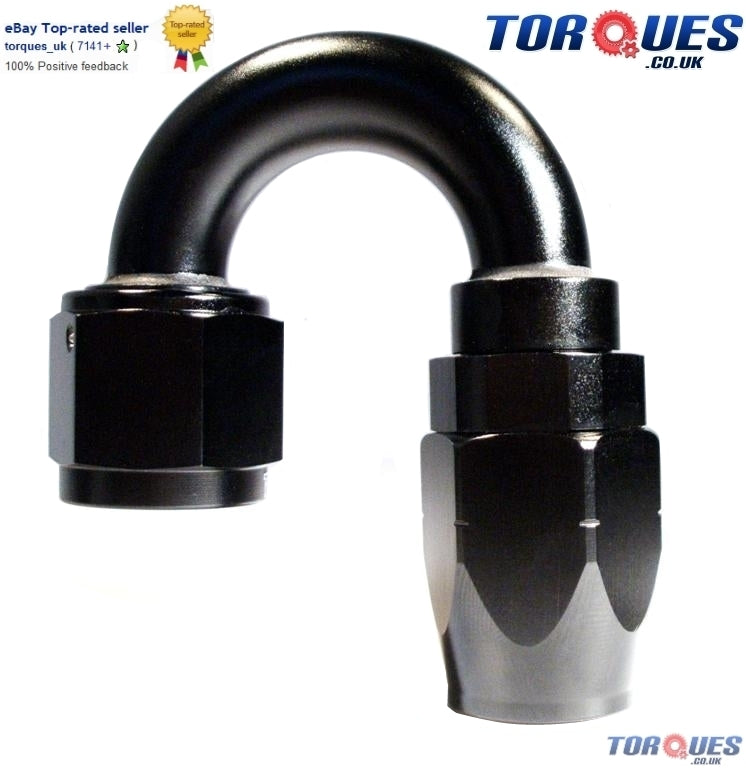 AN-16 180 Degree Swivel Seal Hose Fitting Black by Unbranded