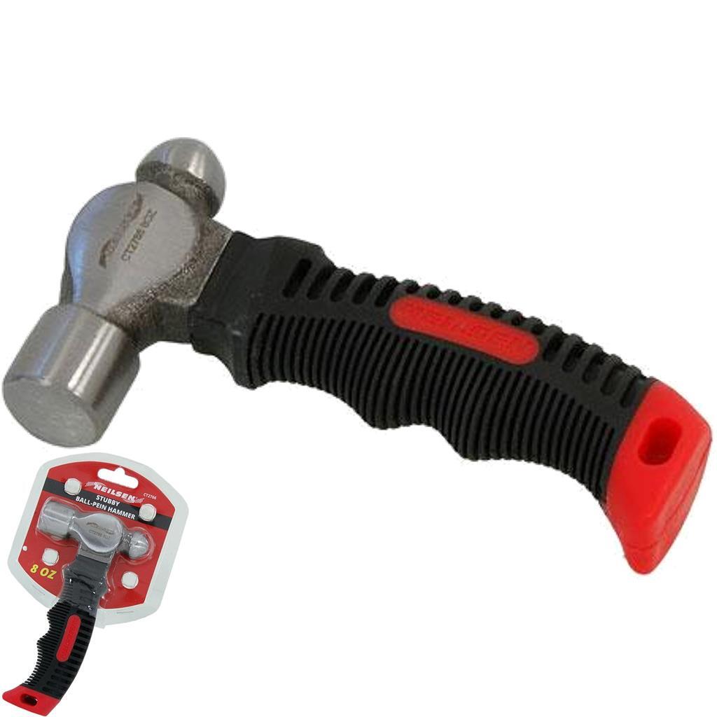 Neilsen 8oz Stubby Round Ball Pein Hammer