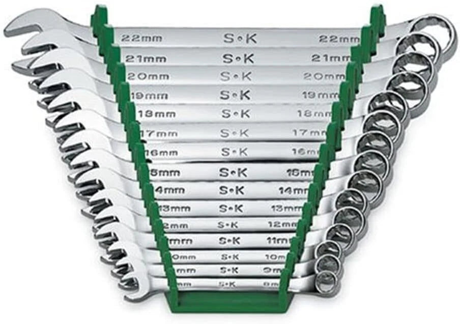 Sk Tools 12 Point Metric Regular Combination Chrome Wrench Set (86265)