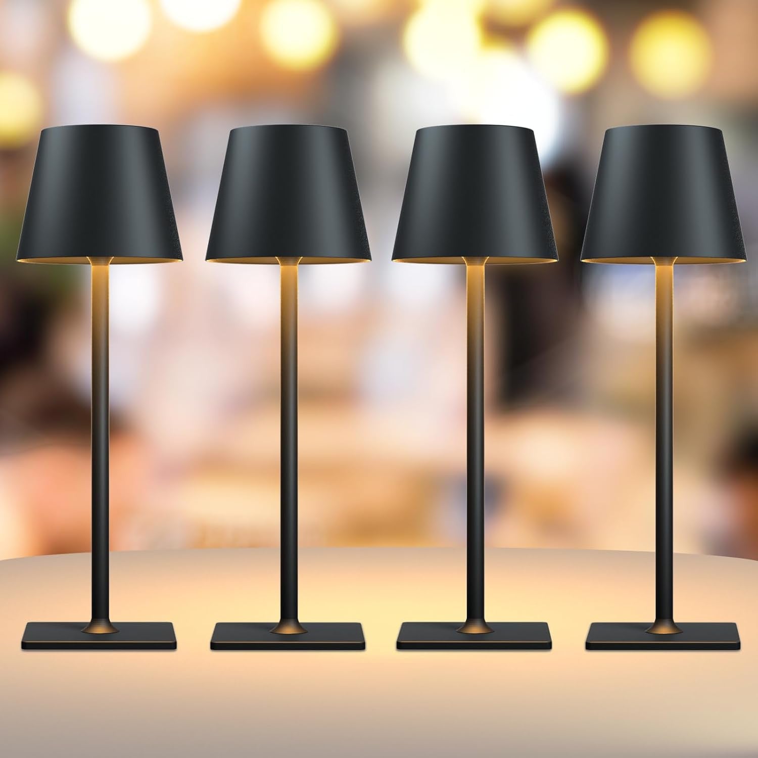 4 Pack Rechargeable Cordless Led Table Lamps,cordless Lamp with