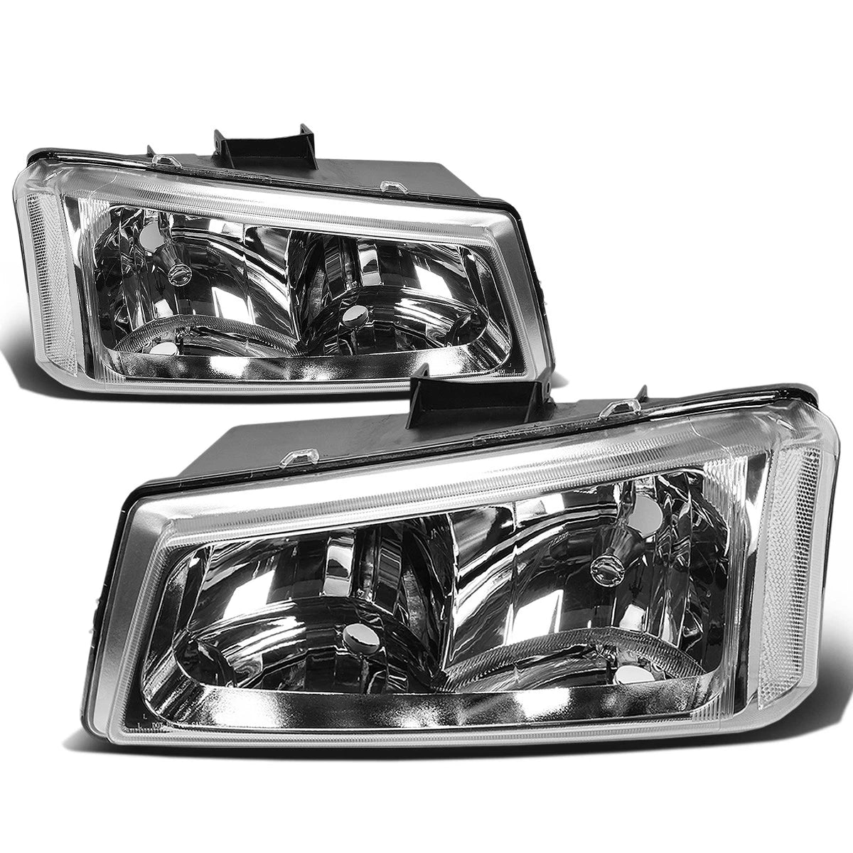 Fit 2003-2006 Chevy Silverado Chrome Housing Clear | Built Supply Co
