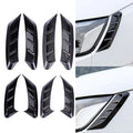 Car Light Eyelid Stickers Set For Vehicle Lamp Decoration Black Carbon