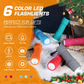 EverBrite 6Pack 9-LED Flashlight Impact Handheld Torch with Lanyard 3AAA Battery