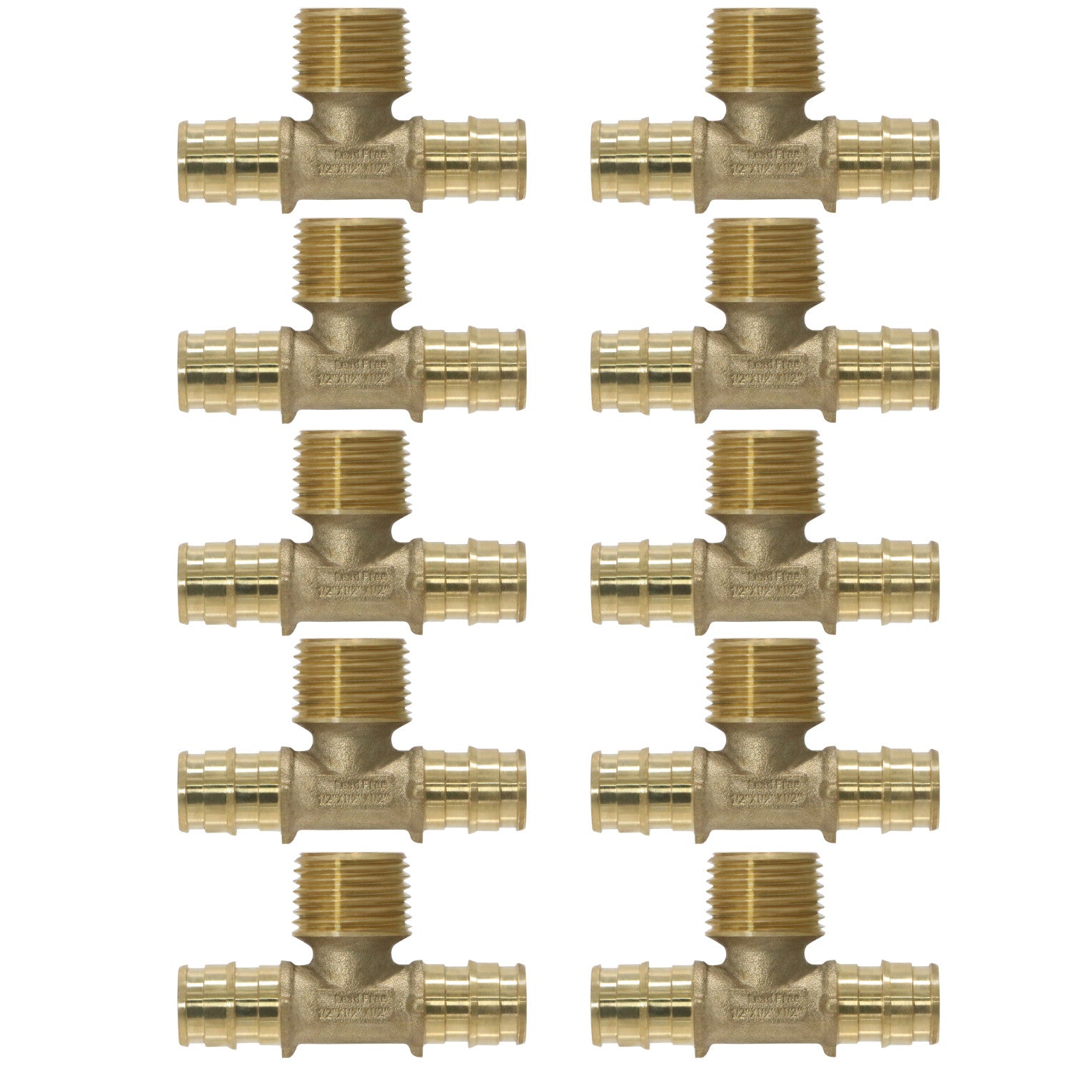 XFITTING 1/2" Pex A Male Tee Lead Free Brass