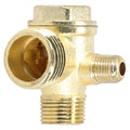 Brass 3-way Unidirectional Check Valve Connect Pipe | Built Supply Co