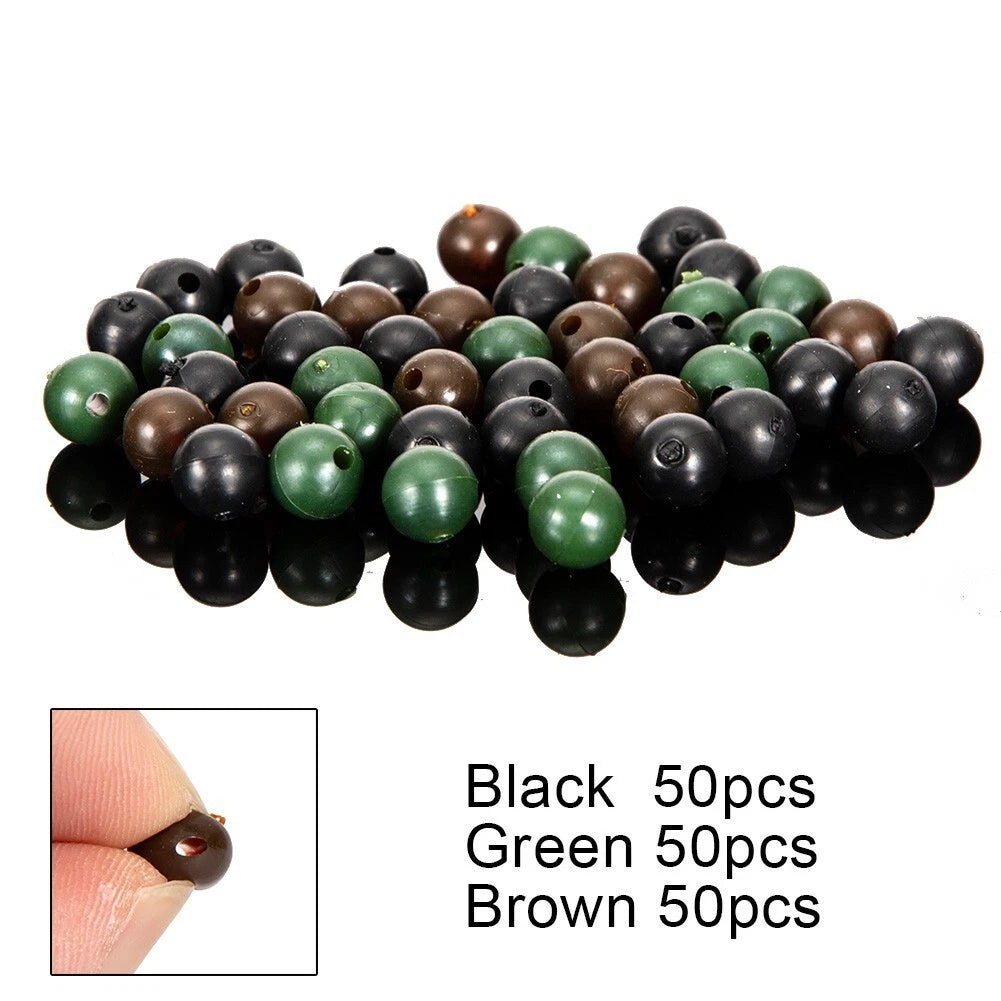 Round Rubber Soft Carp Fishing Beads Fishing Shock Beads High Quality