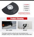 3pc BIM Bi-Metal Oscillating Multi Tool Half Round Saw Blade 80mm by Unbranded