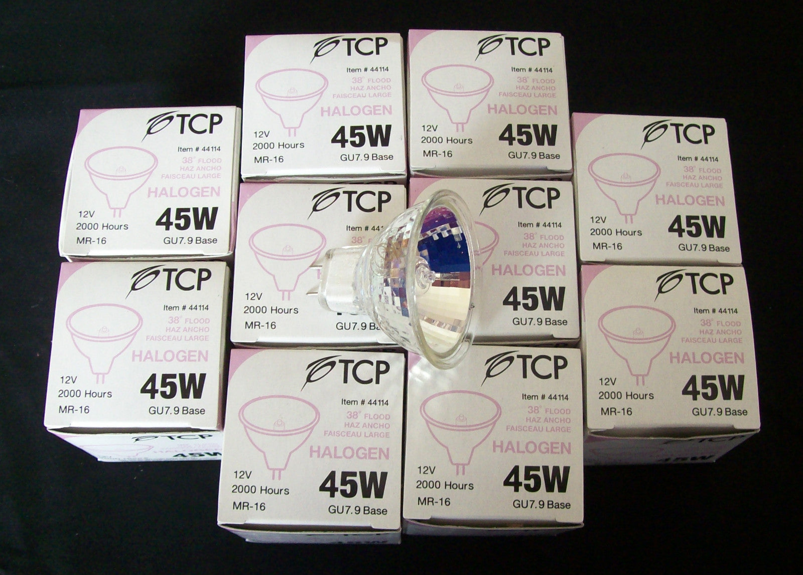 10 TCP 45W MR-16 Halogen Light Bulbs