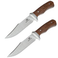 11" Survival Full-tang Fixed Blade Knife Hunting Leather Sheath Wood