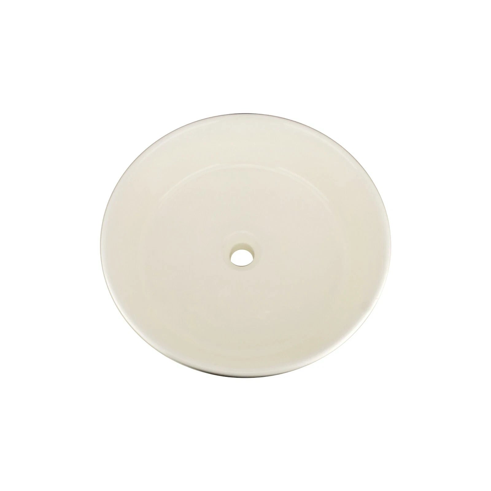 Moon Round Shaped Vessel Bathroom Vanity Sink 18-3/8" Diameter Ivory