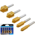 BlueSpot 5pc HSS Screw Countersink Drill Bit Set For Steel Plastic Wood Bits by BlueSpot