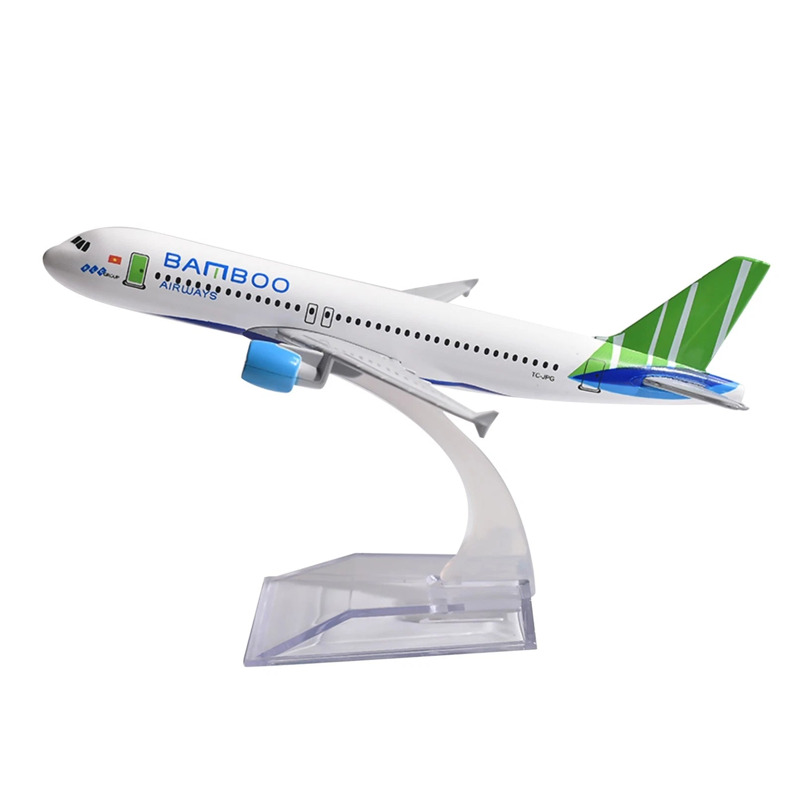 1:400 Scale 15cm Aircraft Vietnam Bamboo A320 Alloy Plane Model