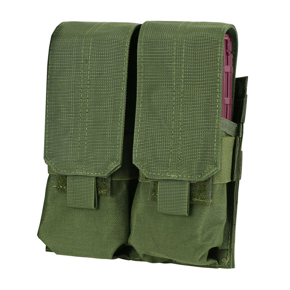 Molle Tactical Double Mag Pouch, 4 Full Mag Size (Closed Top) - Od