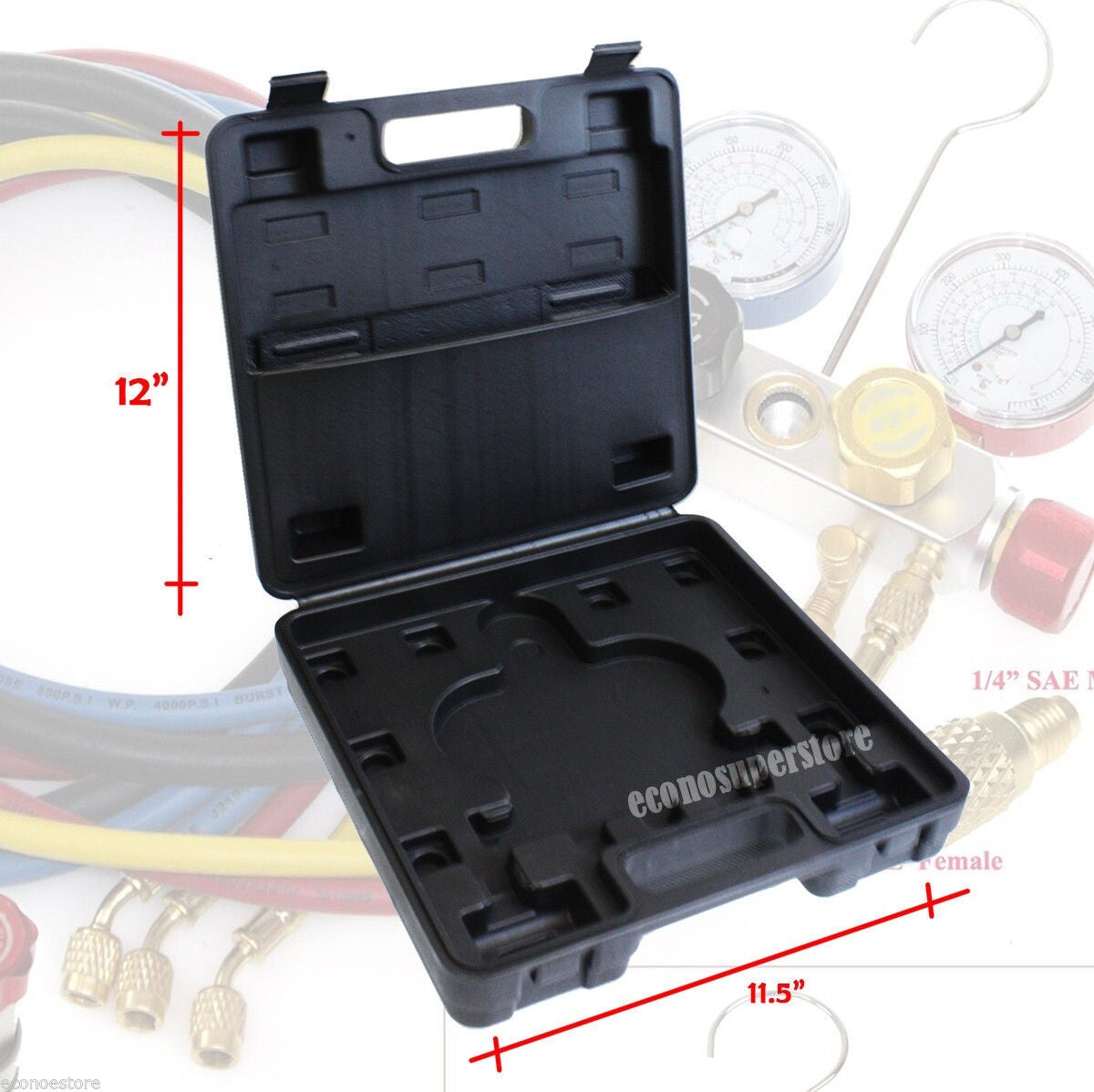 Carrying Case For 4 Way R410a R22 R134a AC Manifold Gauge Kit BMC Case Only
