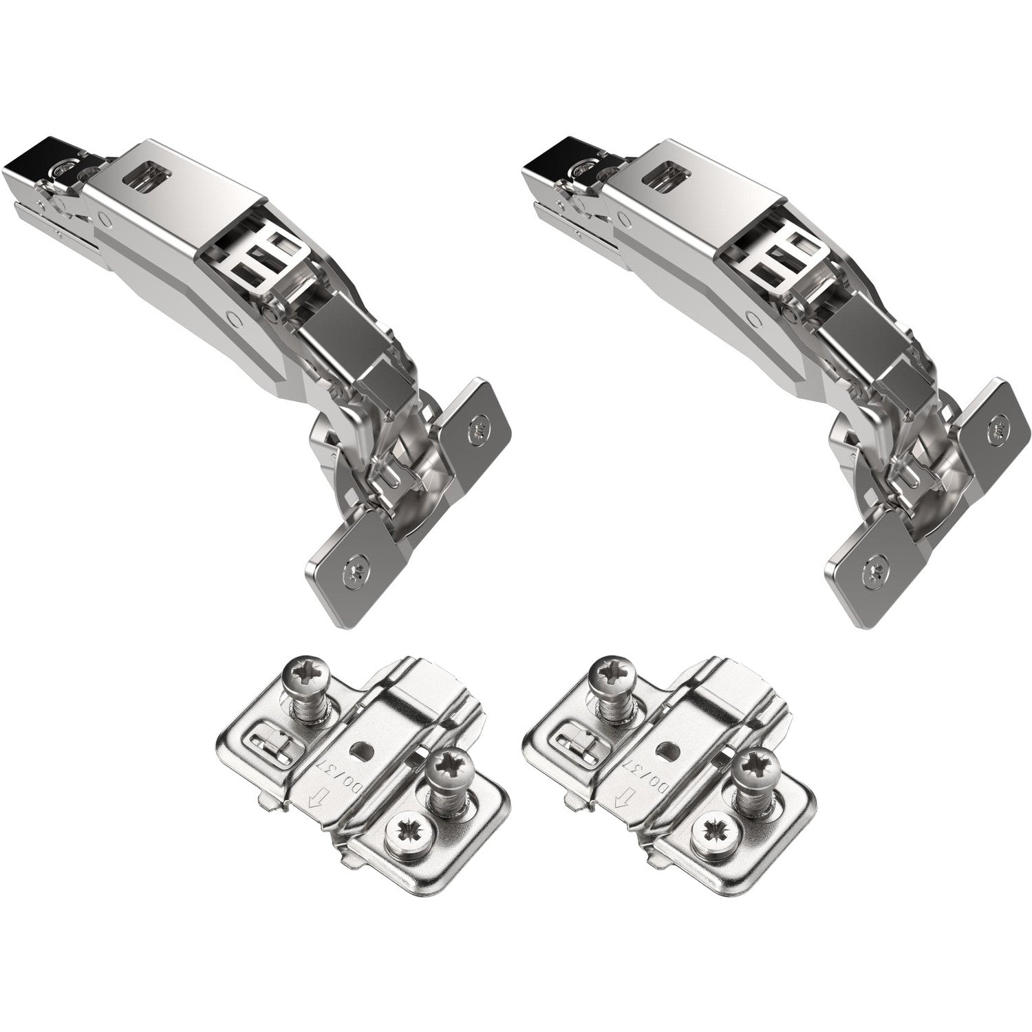 Titus T-type 170° Full Overlay Hinge Soft Close & Plates (2 Pack)