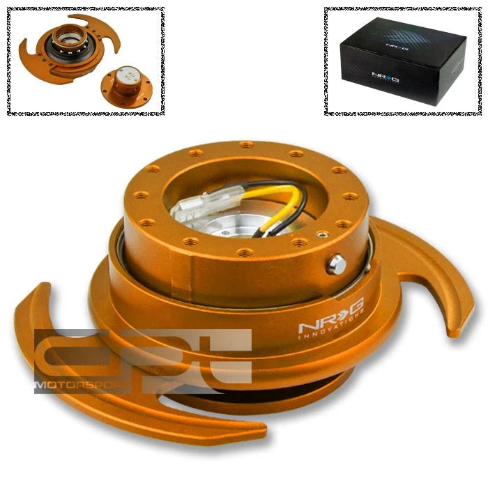 Nrg 6-hole Steering Wheel Rose Gold Quick Release Hub Adapter Gen-3