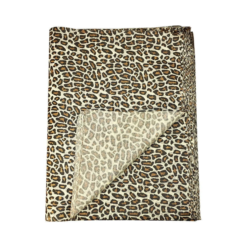 20 Sheets Safari Big Cat Leopard Animal Print Birthday Gift Wrap
